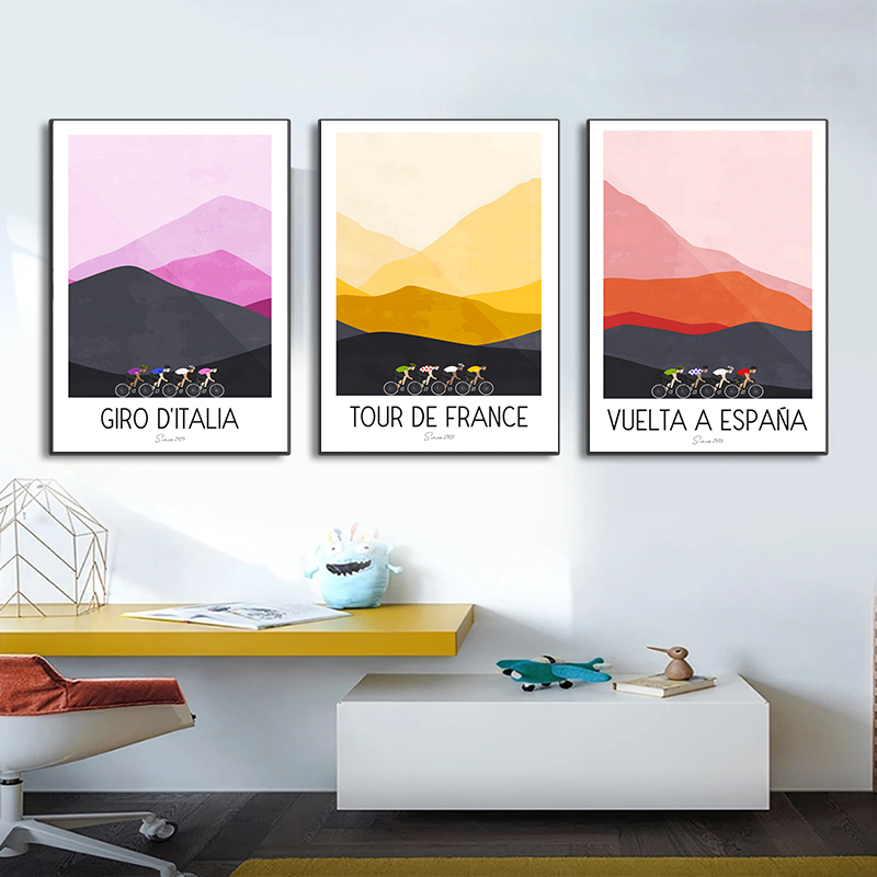 Picture Of Mountain Biking - Poster di Ciclismo in Acquerello, Gara