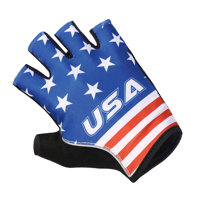 Mountain Biking Gloves Mens - USA blu mezza finger gloves ciclismo/commercio