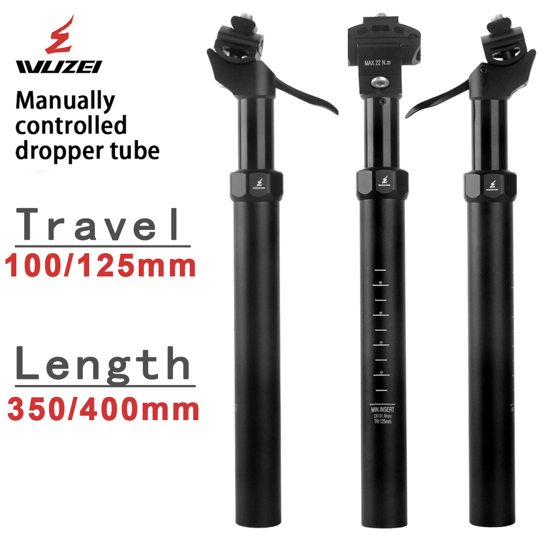 Dropper Post Remote - WUZEI MTB Reggisella Telescopico a Controllo